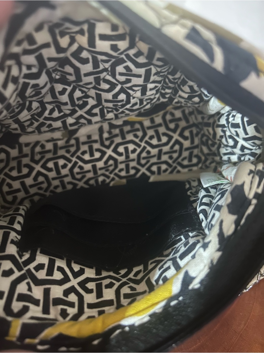 Vera Bradley Quilted Crossbody Bag in Black, Yellow, White - Picture 3 of 9